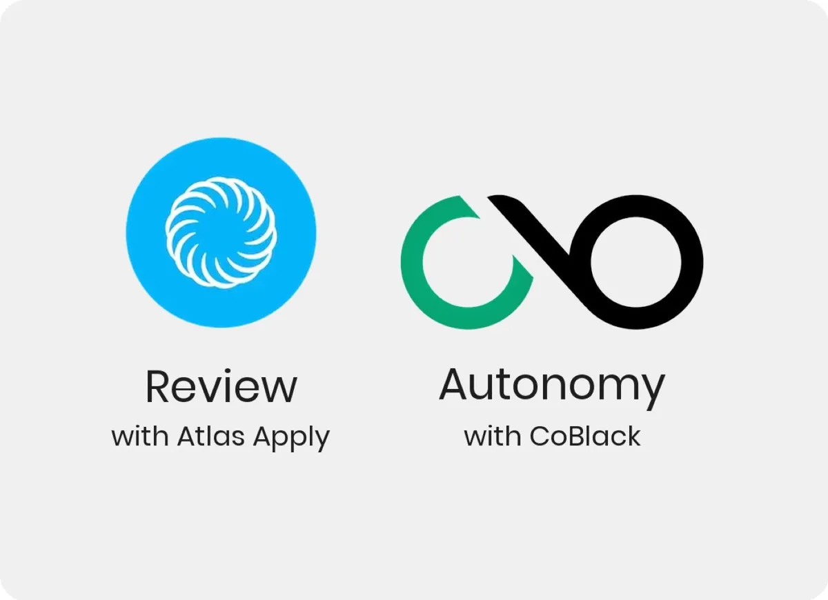 Cover image: Atlas for the review step. CoBlack for autonomy