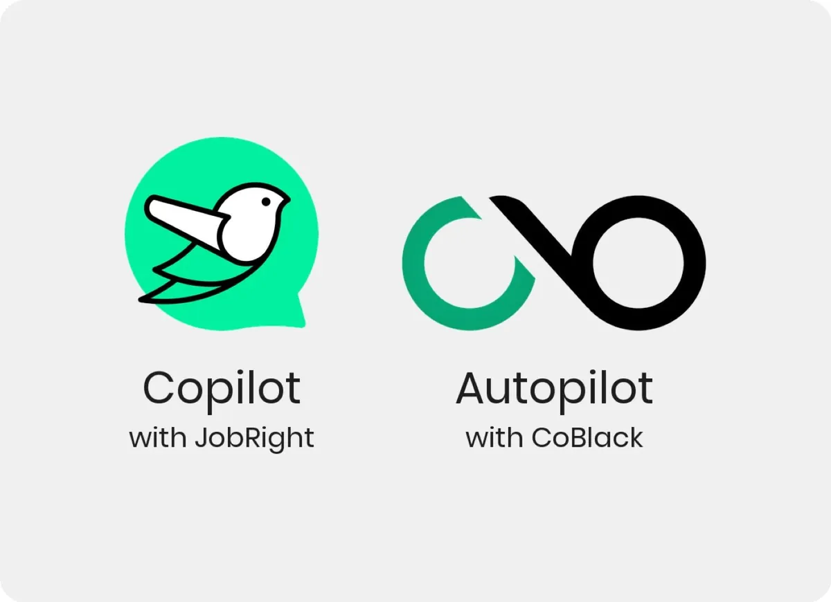 Cover image: JobRight for the copilot. CoBlack for the autopilot
